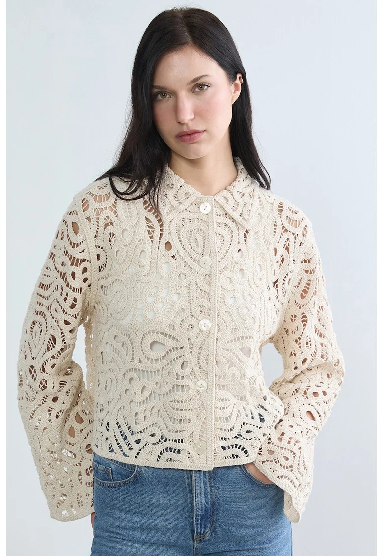 Camasa din macramé, Bej