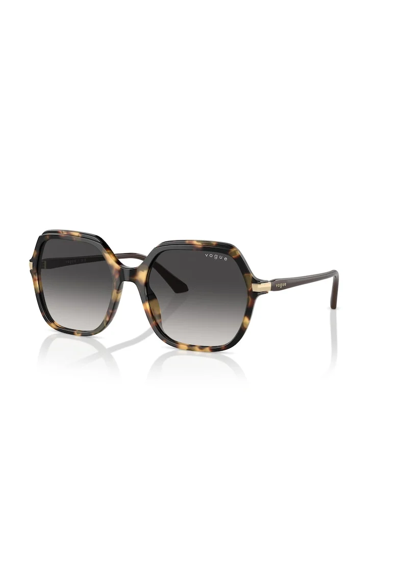 Ochelari de soare patrati cu animal print, Maro