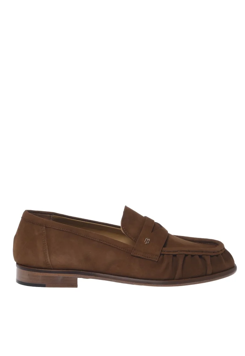 Pantofi loafer din piele, Maro