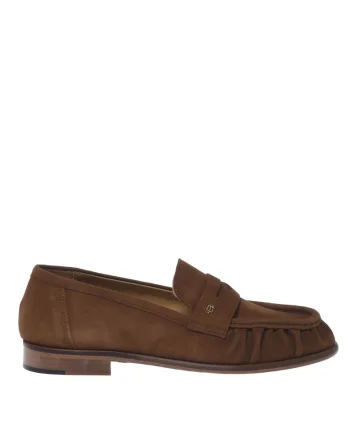 Pantofi loafer din piele, Maro