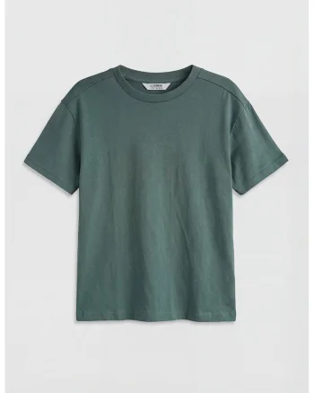 Tricou uni de bumbac, Albastru melange
