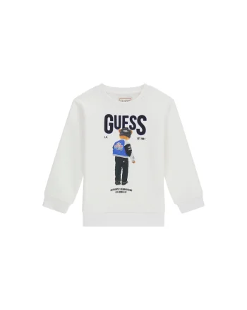 Bluza copii  din bumbac alb, Alb