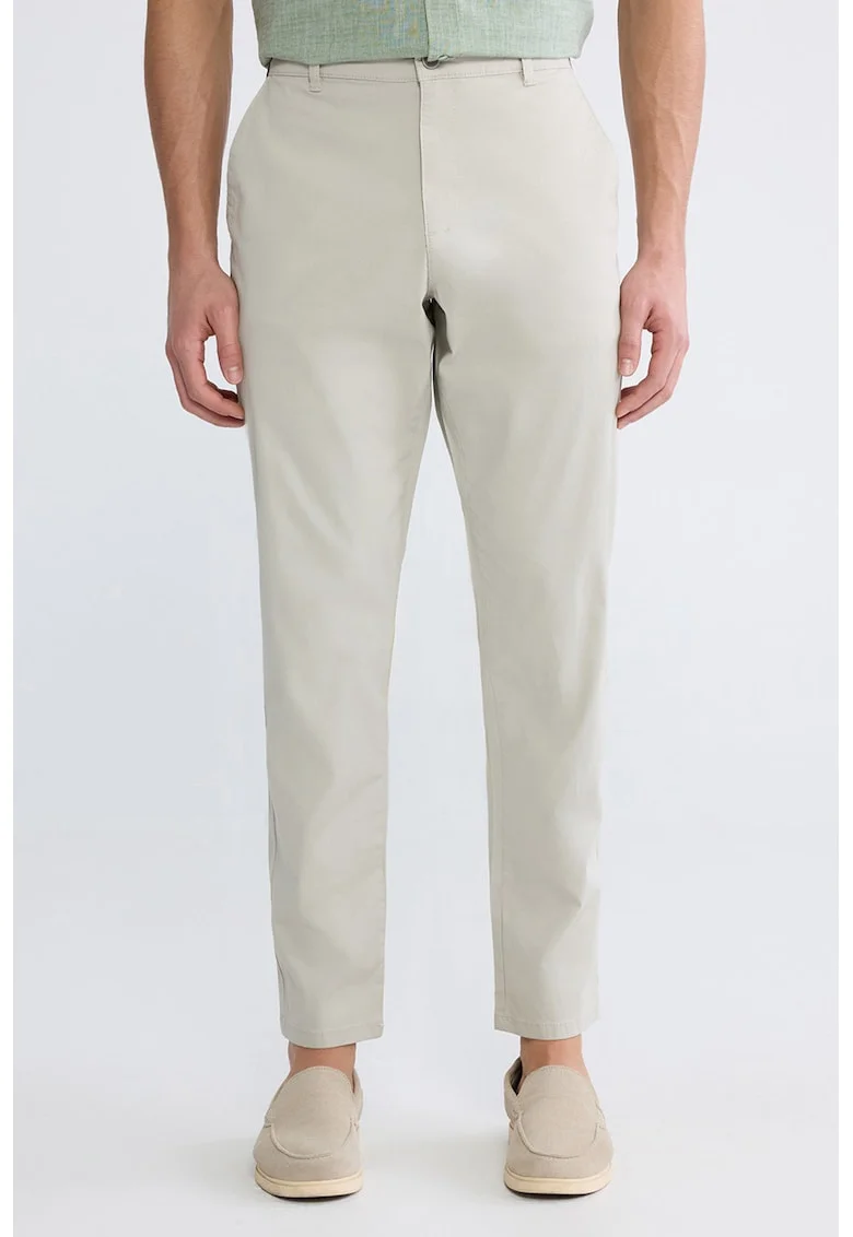 Pantaloni chino slim fit, Crem