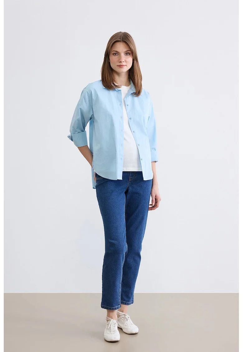 Blugi cu buzunare pentru gravide, Bleumarin