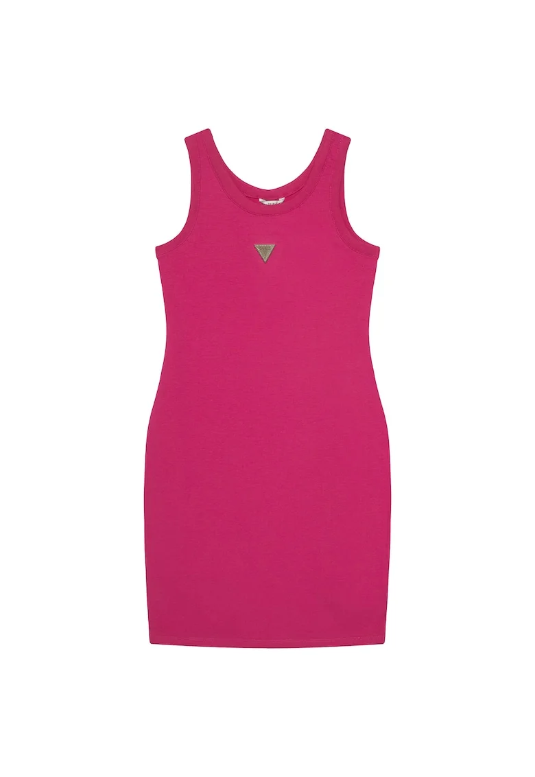 Rochie casual  din bumbac roz, Roz