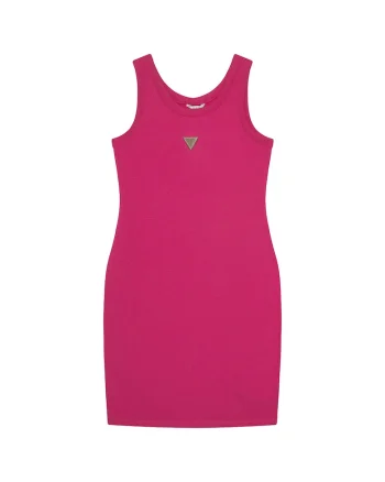 Rochie casual  din bumbac roz, Roz