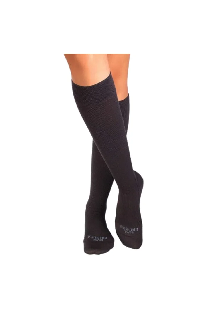Sosete compresive lungi 3/4 din Bumbac Mercerizat, 39-41 EU, Antracit