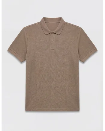 Tricou polo uni, Maro taupe