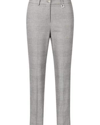 Pantaloni dama,  material sintetic, gri,