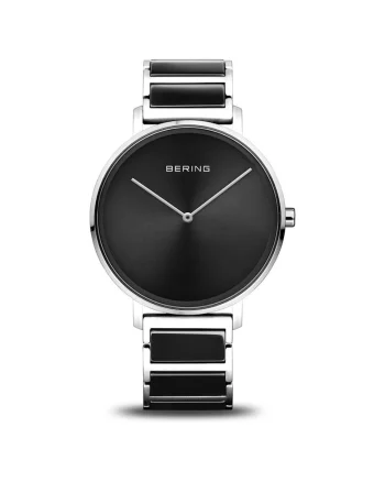 Ceas dama,  Inox, Quartz, Negru/Argintiu