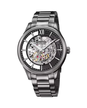 Ceas barbatesc  F20632/1 Automatic Negru, Transparent