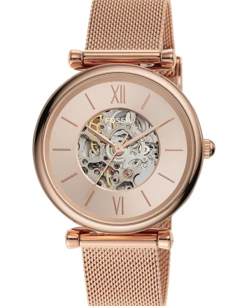 Ceas automatic cu mecanism vizibil, Auriu rose
