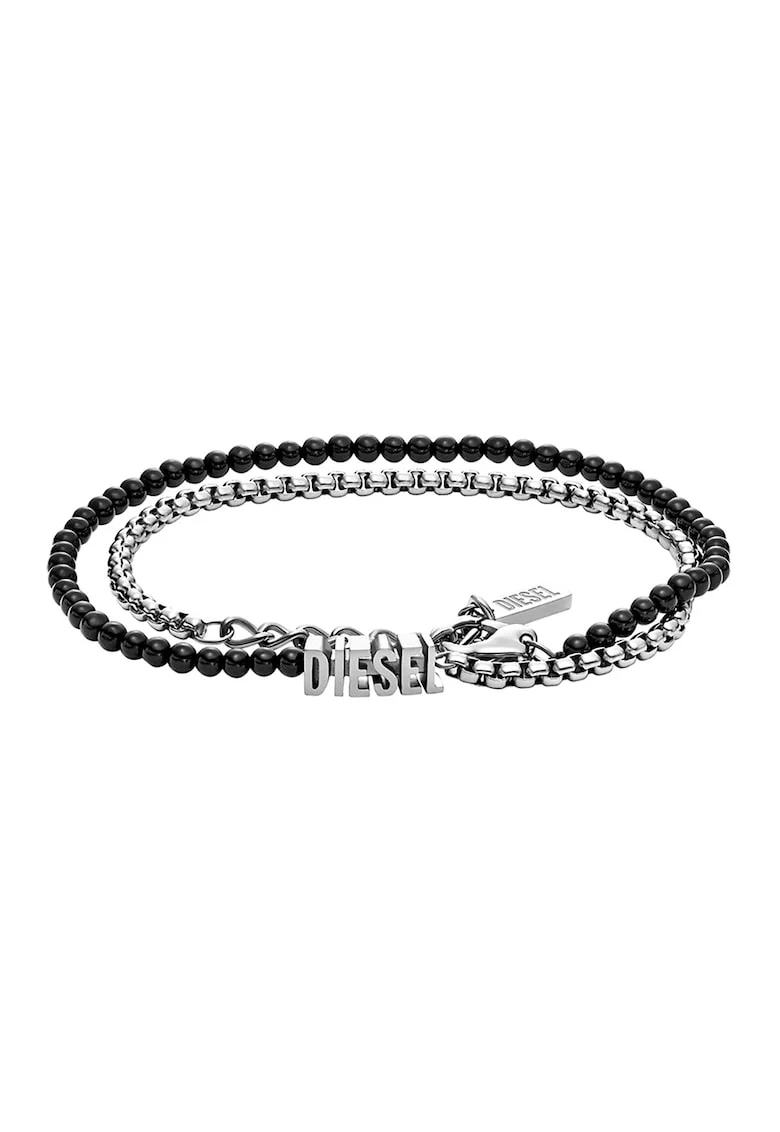 Bratara unisex convertibila, Negru/Argintiu