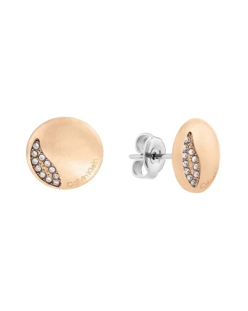 Cercei decorati cu cristale zirconia, Auriu rose
