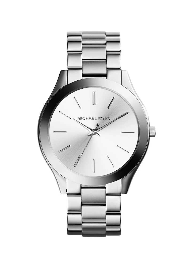 Ceas analog cu bratara metalica Slim Runway, Argintiu