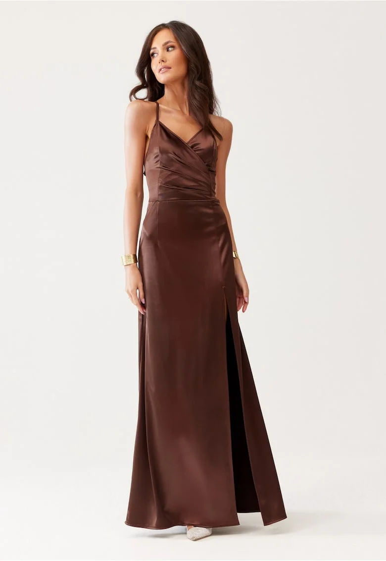 Rochie maxi cu slit lateral Alessandra, Maro