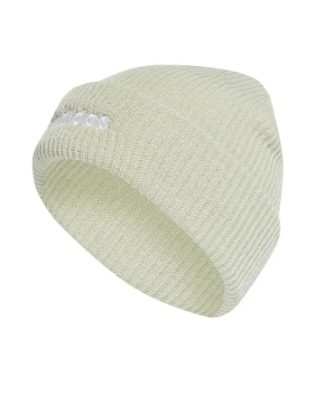 Caciula unisex cu striatii Classic, Alb optic/Verde sparanghel
