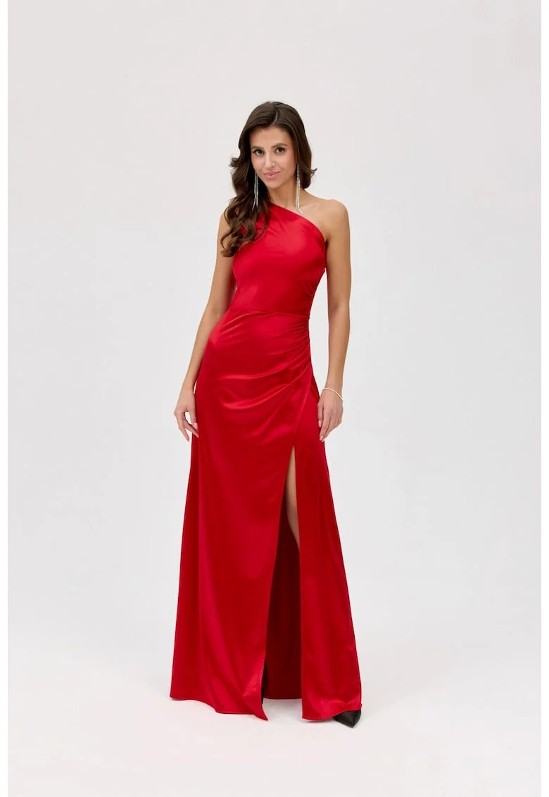 Rochie din satin Inez, Rosu