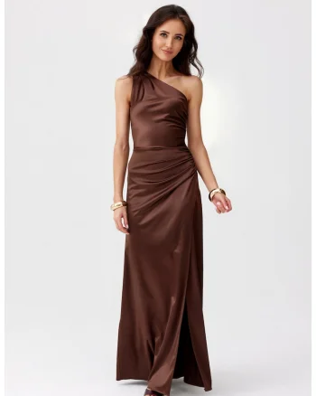 Rochie din satin Inez, Maro