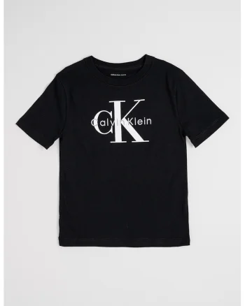 Tricou din bumbac organic cu imprimeu logo, Negru