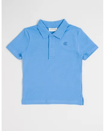 Tricou polo din bumbac organic, Albastru deschis