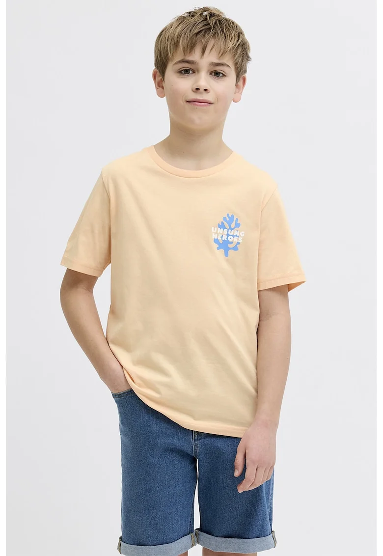 Tricou din bumbac cu imprimeu, Ocru