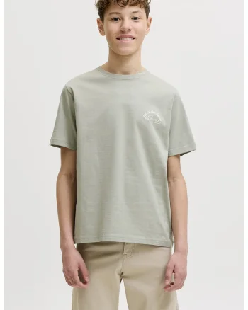 Tricou cu imprimeu grafic pe partea din spate, Verde pal