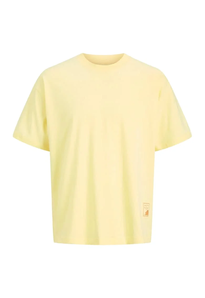 Tricou din bumbac organic cu imprimeu pe partea din spate, Galben