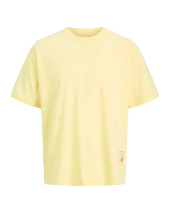 Tricou din bumbac organic cu imprimeu pe partea din spate, Galben