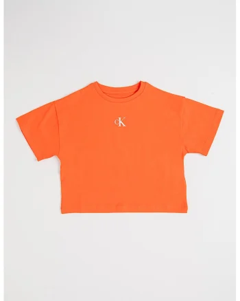 Tricou lejer din bumbac, Portocaliu mandarina