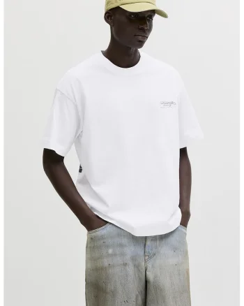 Tricou cu imprimeu grafic pe partea din spate, Gri deschis/Alb murdar