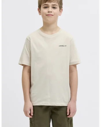 Tricou cu imprimeu pe partea din spate, Negru/Crem