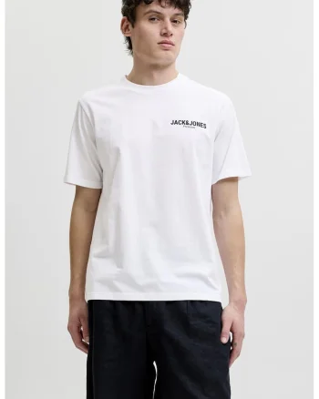 Tricou din bumbac organic cu logo, Alb murdar