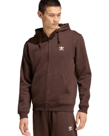 Hanorac regular fit cu fermoar, Maro inchis