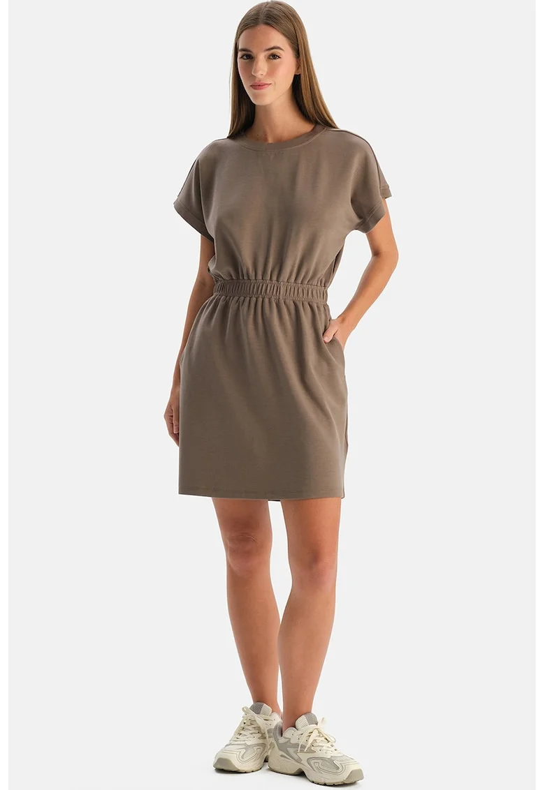 Rochie scurta evazata, Maro taupe