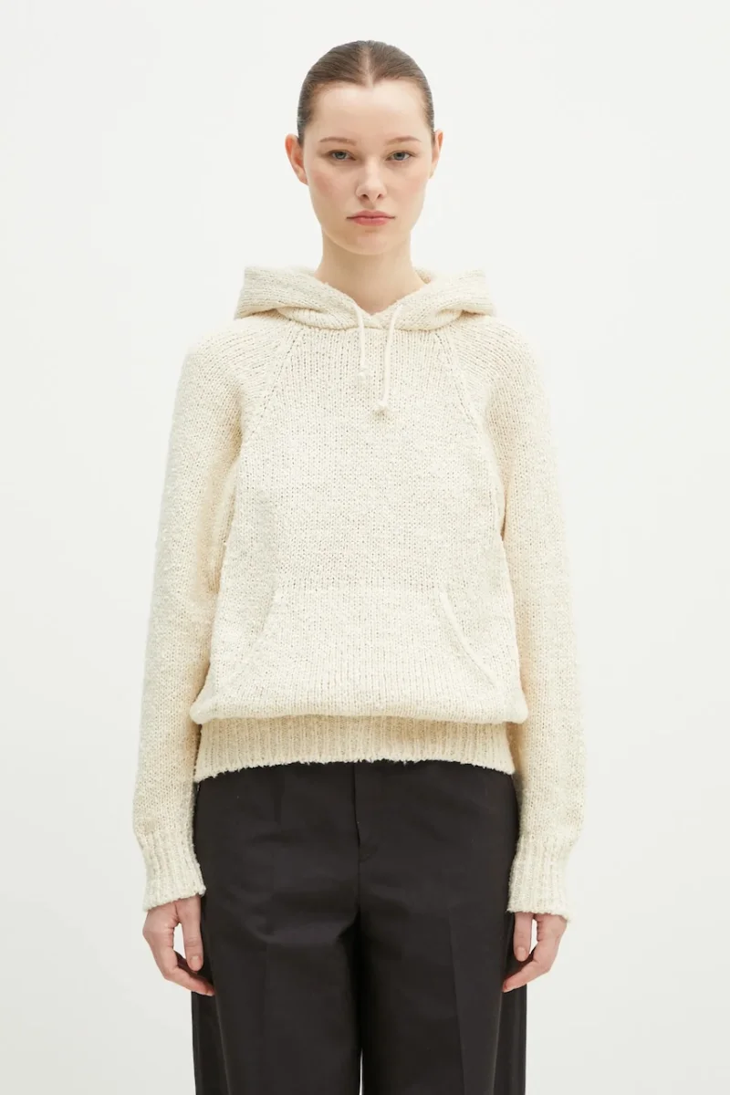 WMV pulover de mătase Raglan Hoodie P.O. Knit Mawata