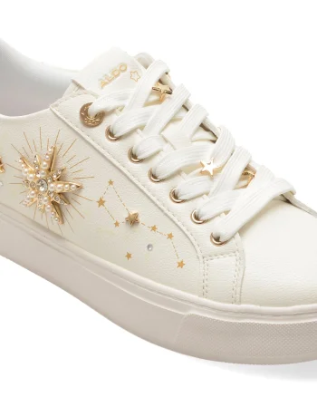 Pantofi sport ALDO albi, STARBRIGHT 100, din piele ecologica