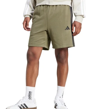 Bermude Essentials 3-Stripes, Negru/Kaki