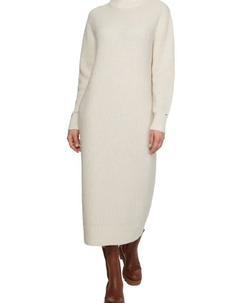 Rochie lejera din amestec de lana, Alb