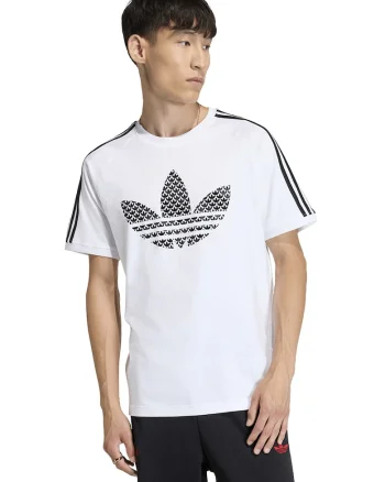 Tricou cu benzi contrastante pe maneci, Alb/Negru