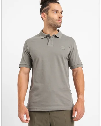 Tricou polo slim fit Passenger, Gri antracit