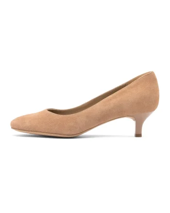 Pantofi din piele intoarsa cu toc kitten