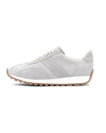 Pantofi sport Patty de piele intoarsa, Gri deschis,