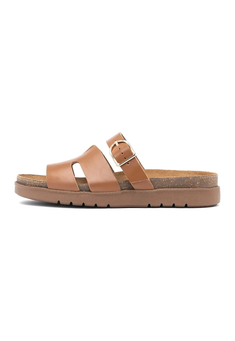 Papuci de piele, Maro deschis,