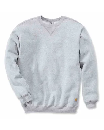 Hanorac barbati  Midweight Crewneck, gri melanj, bumbac/poliester, guler rotund, mansete si talie elastice