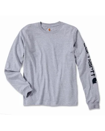 Bluza barbati gri cu maneca lunga cu logo  bumbac, Gri