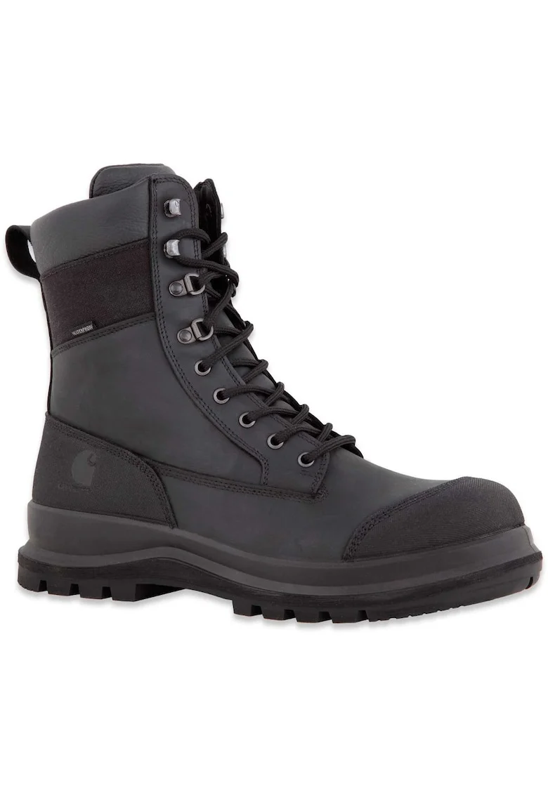 Ghete barbati Detroit 8"  Piele Negru, Negru