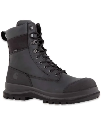 Ghete barbati Detroit 8"  Piele Negru, Negru