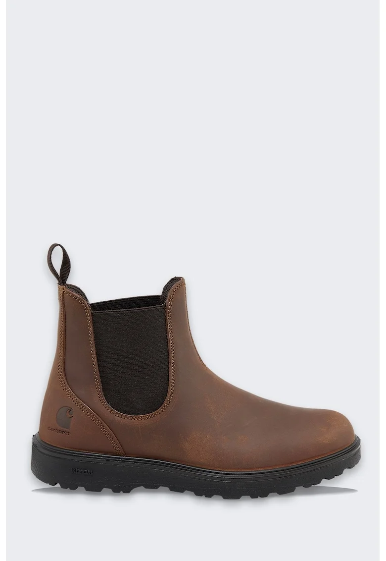 Ghete barbati  model Greenfields 2 Chelsea, piele integrala impermeabila, talpa antiderapanta, culoare maro inchis