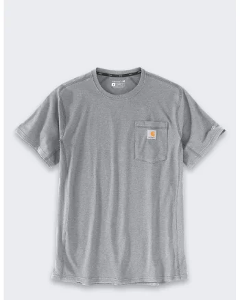 Tricou  Force, gri melanj, material respirabil, croiala lejera, set de tehnologie FastDry
